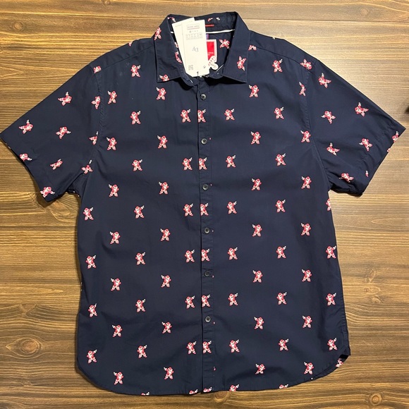 NWT Denim & Flower Button Up Shirt XL Ricky Singh Christmas Santa Claus Pride - Picture 11 of 11